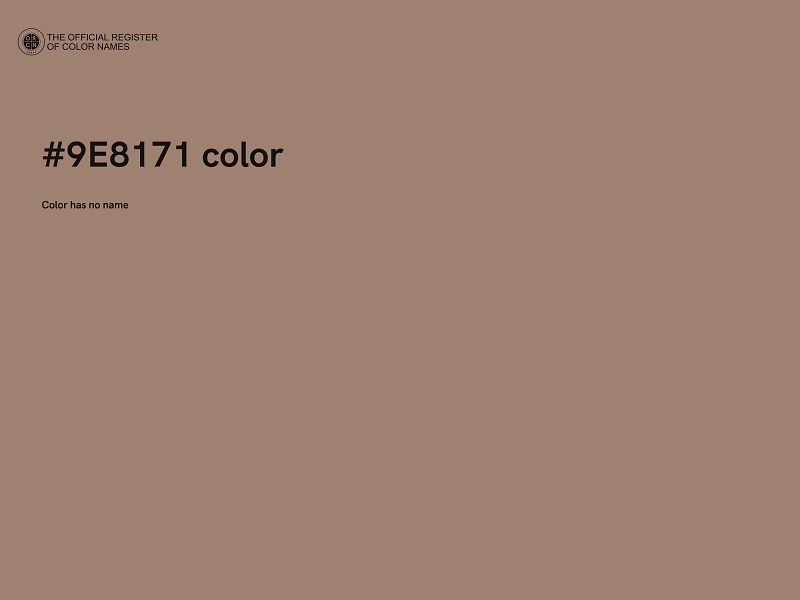 #9E8171 color image