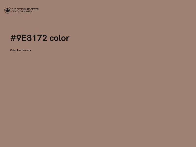 #9E8172 color image