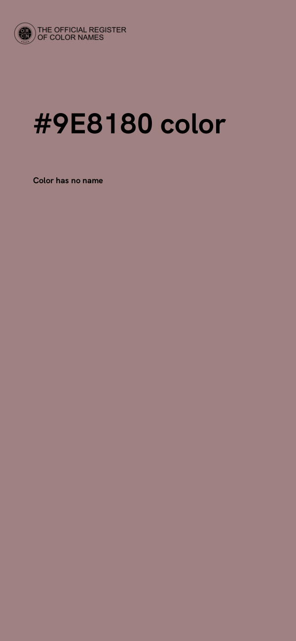 #9E8180 color image