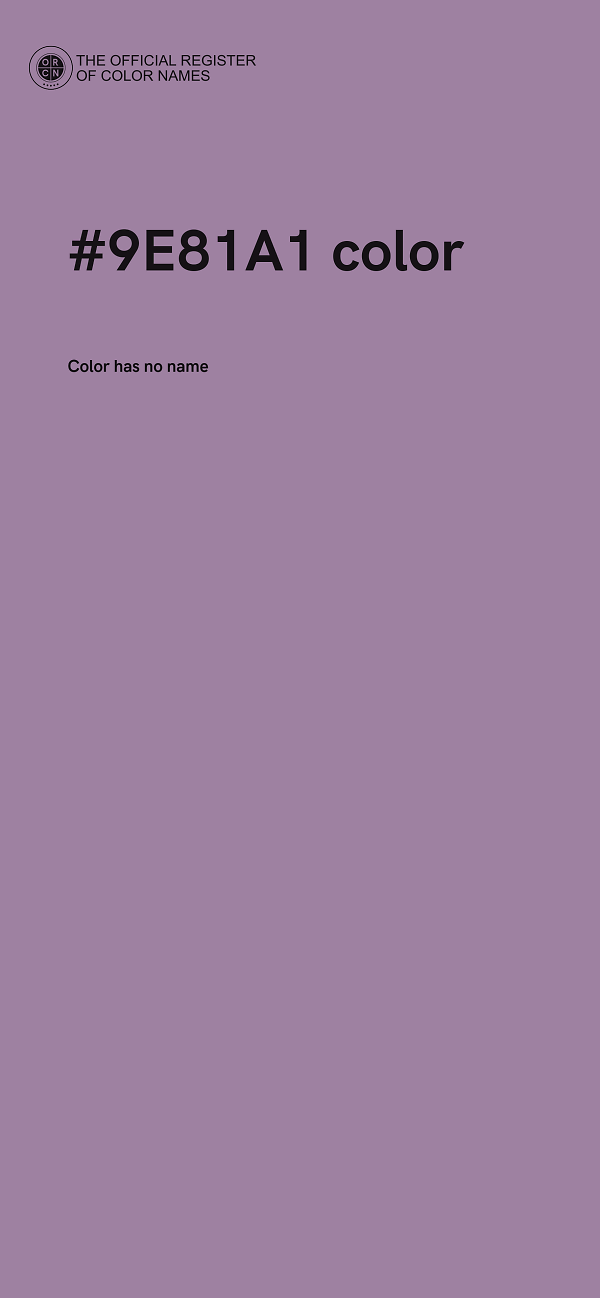 #9E81A1 color image