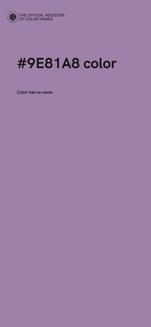 #9E81A8 color image