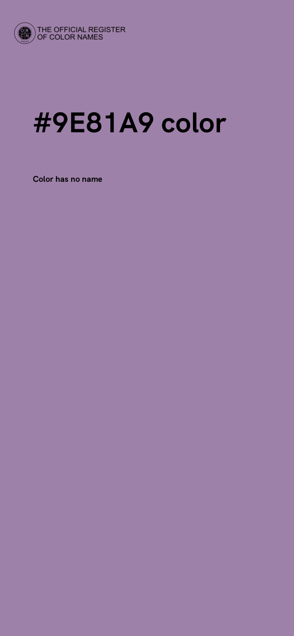 #9E81A9 color image