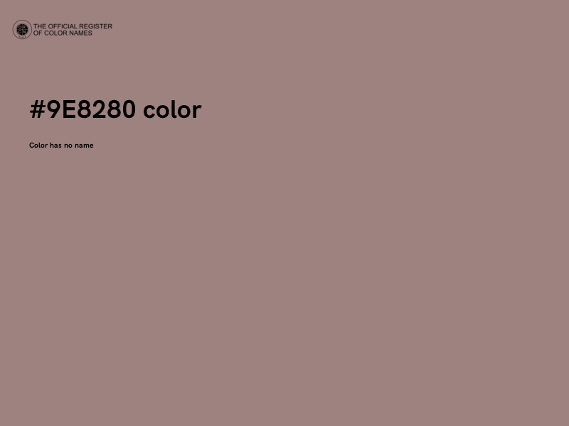 #9E8280 color image