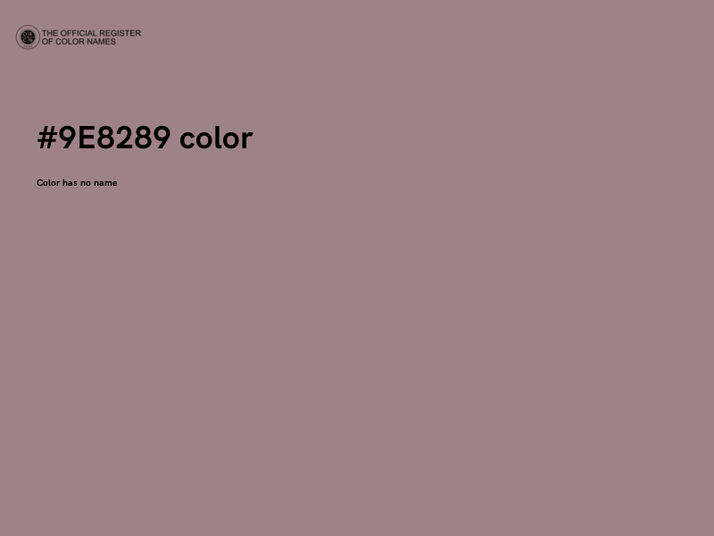#9E8289 color image