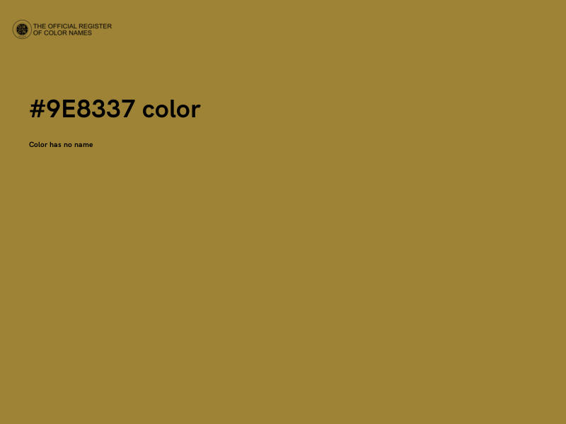 #9E8337 color image