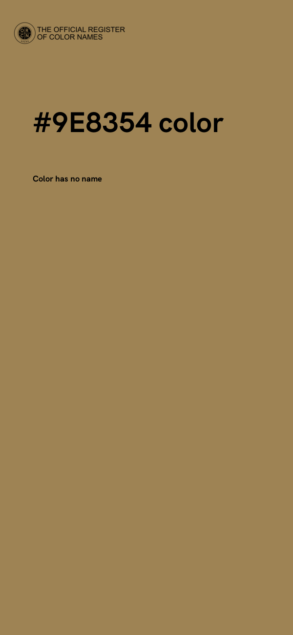 #9E8354 color image