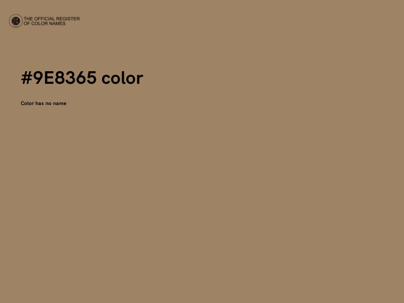 #9E8365 color image
