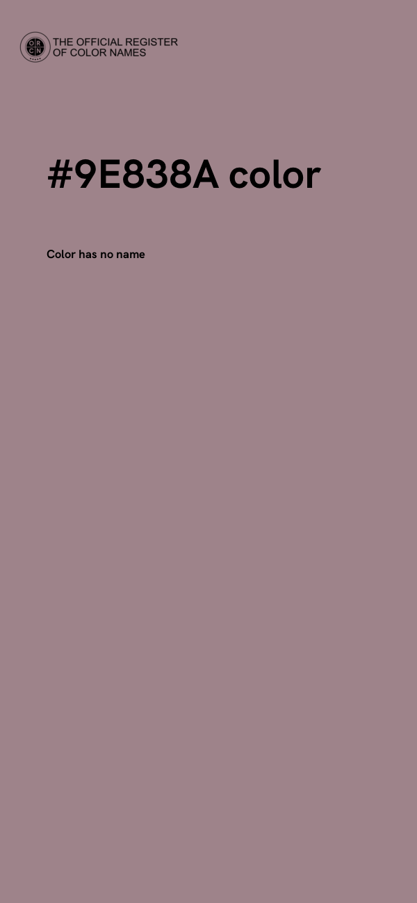 #9E838A color image