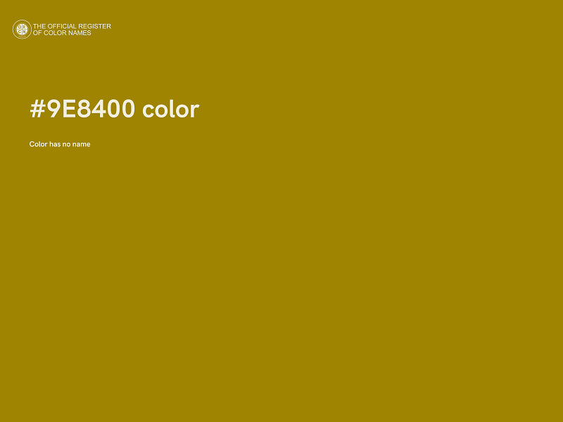 #9E8400 color image