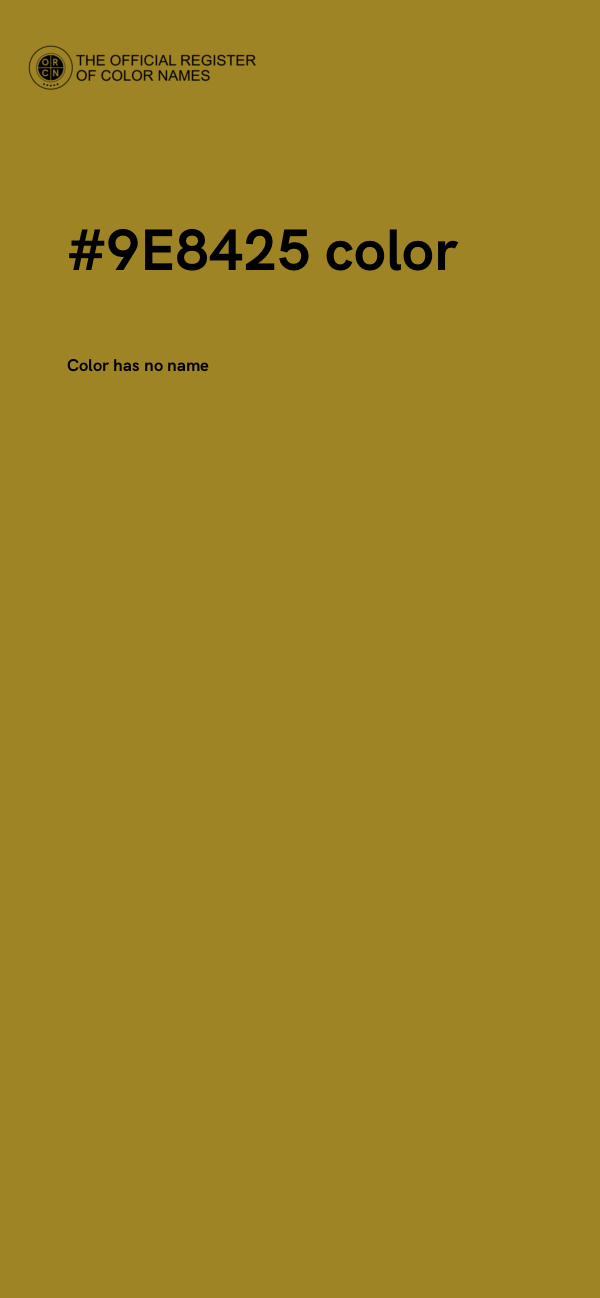 #9E8425 color image