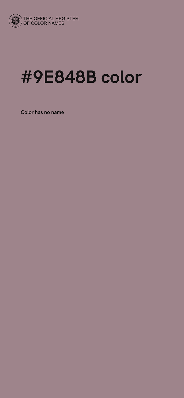 #9E848B color image