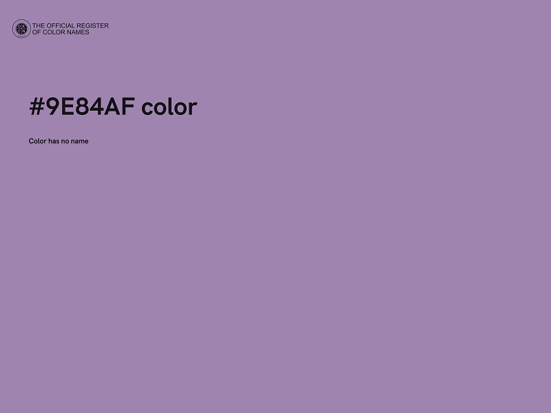 #9E84AF color image