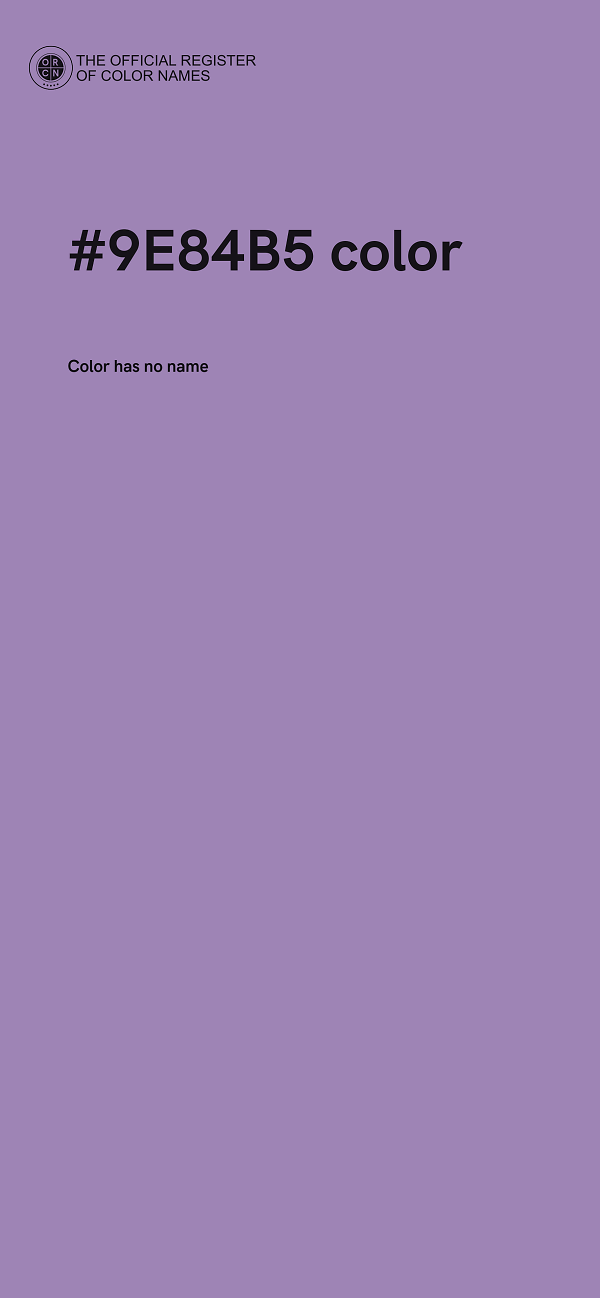 #9E84B5 color image
