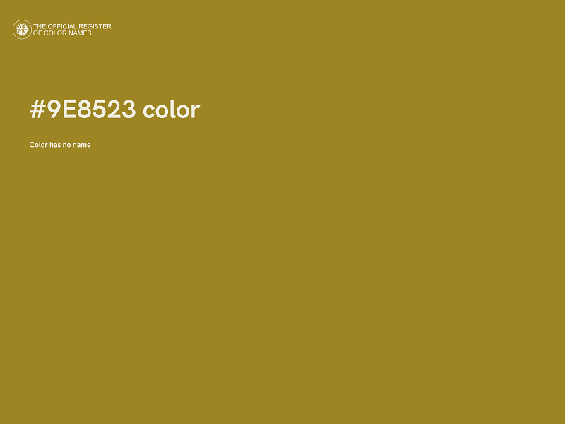 #9E8523 color image