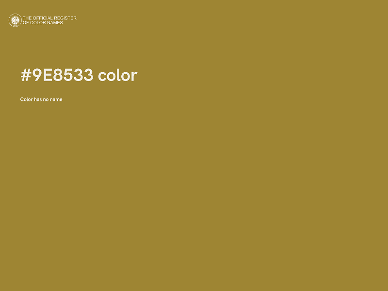 #9E8533 color image