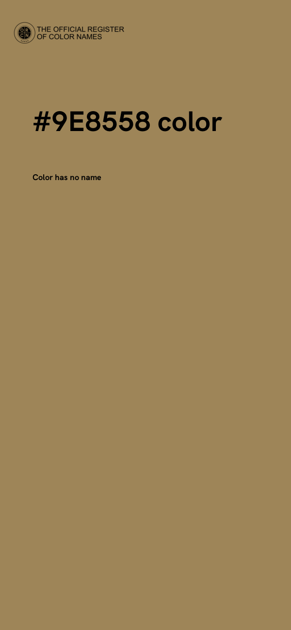#9E8558 color image