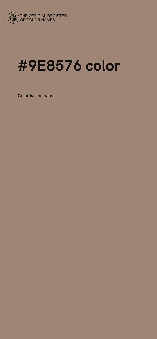 #9E8576 color image