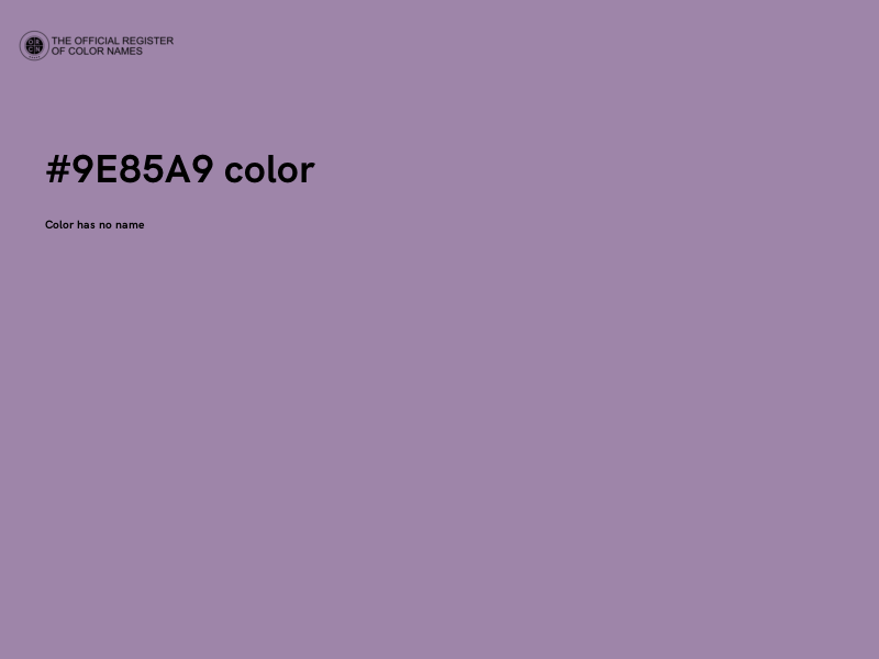 #9E85A9 color image