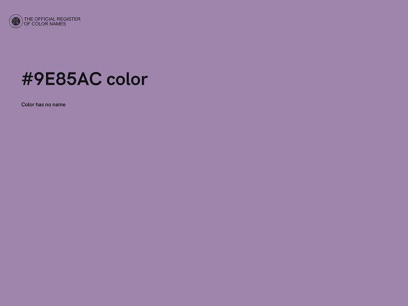 #9E85AC color image