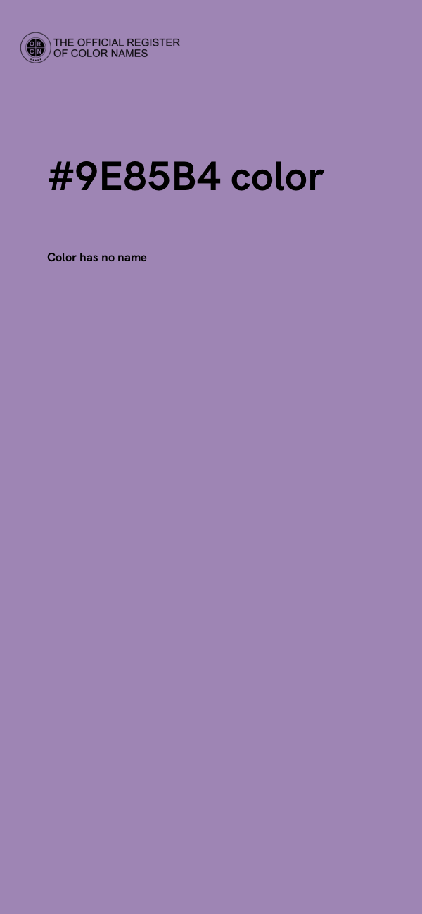 #9E85B4 color image