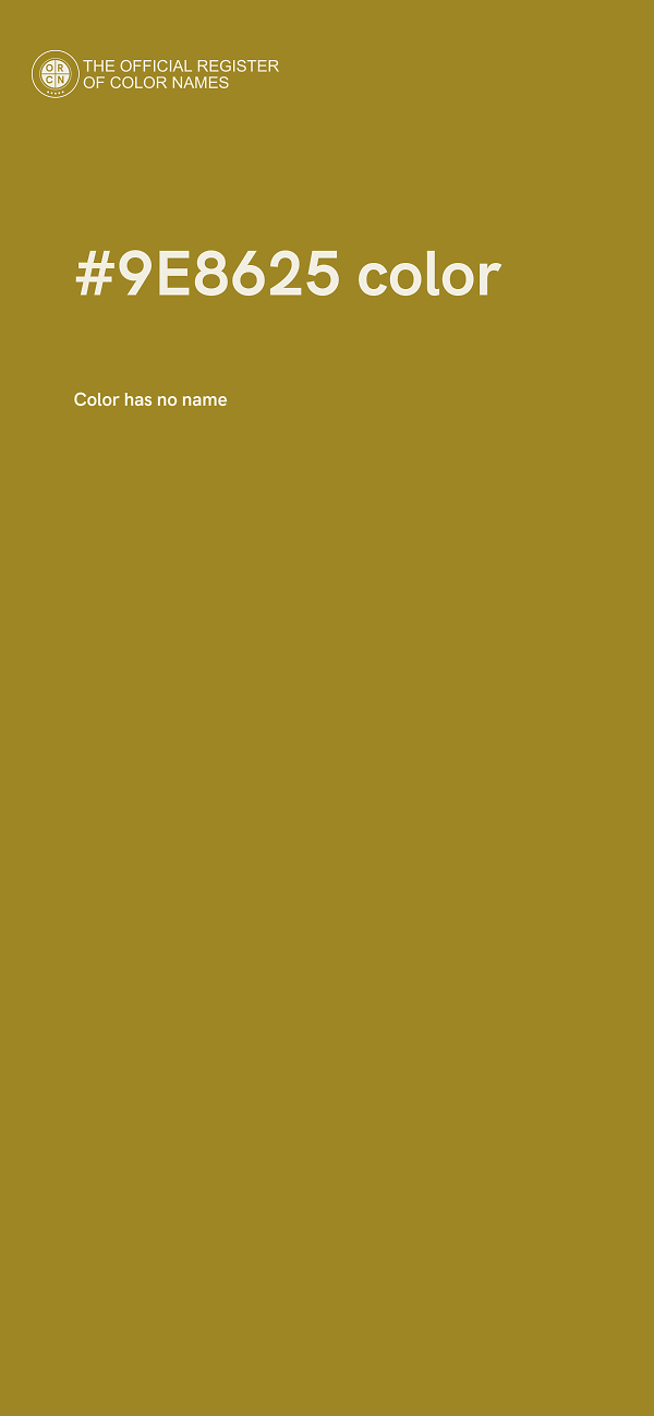 #9E8625 color image