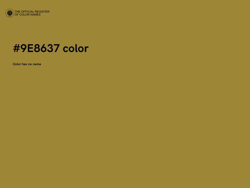#9E8637 color image