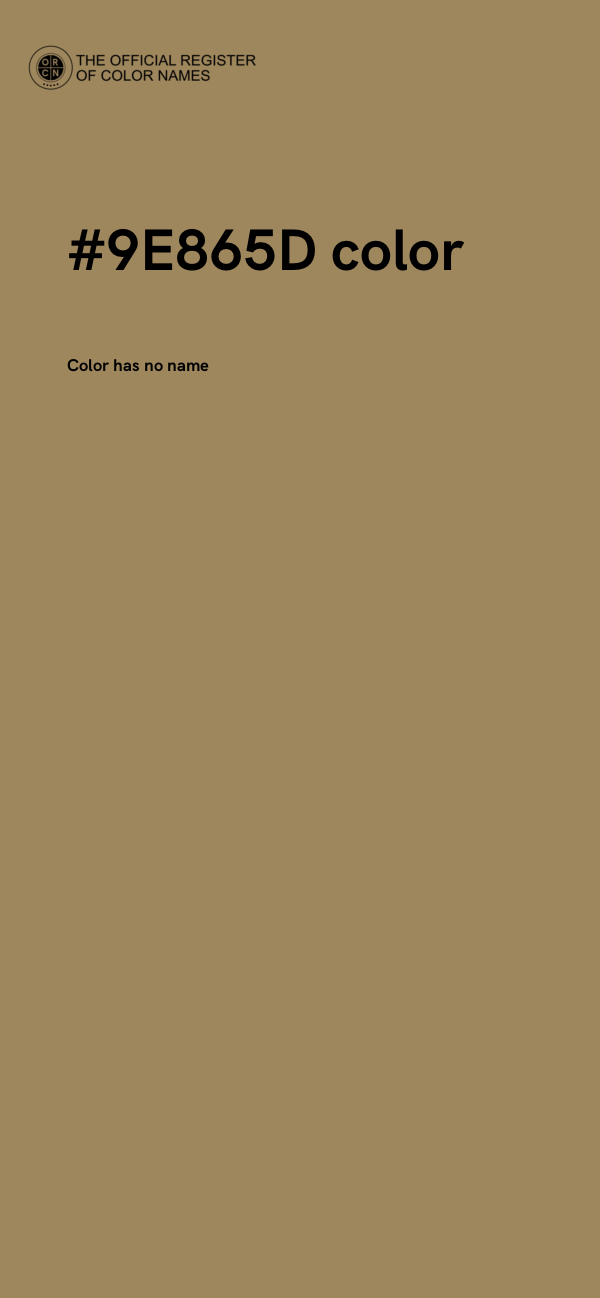 #9E865D color image