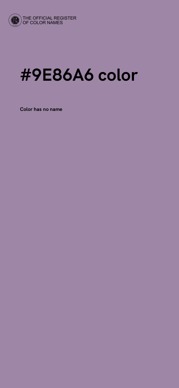 #9E86A6 color image