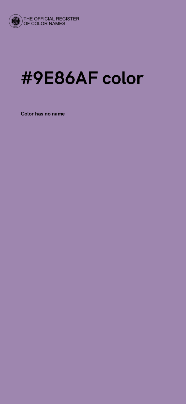 #9E86AF color image
