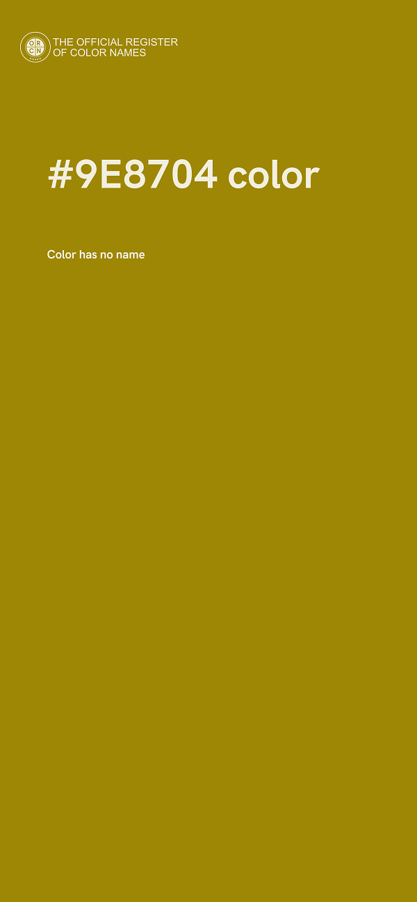 #9E8704 color image