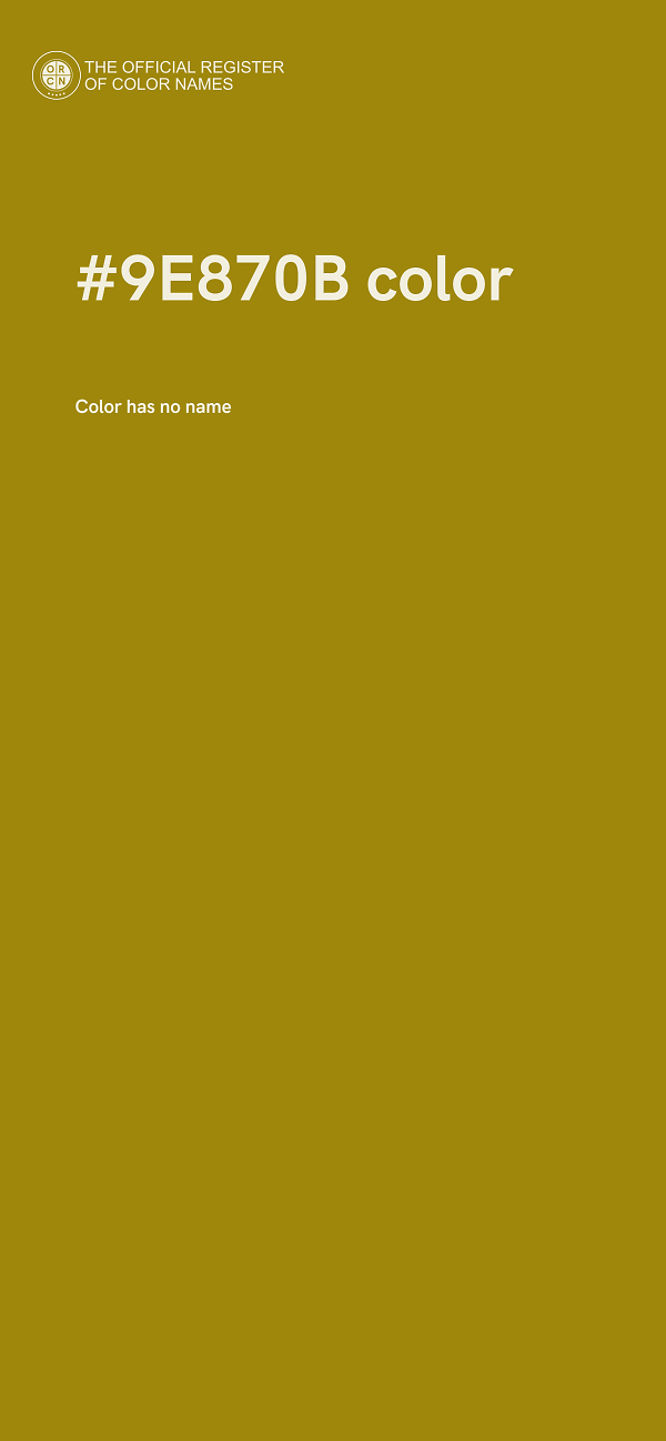 #9E870B color image