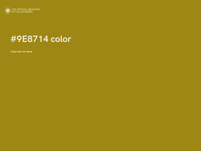 #9E8714 color image