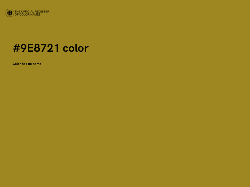#9E8721 color image
