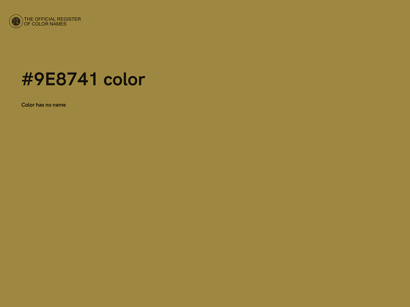 #9E8741 color image