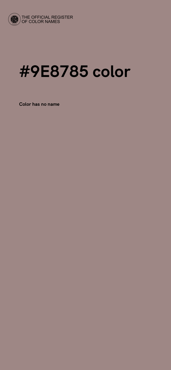 #9E8785 color image