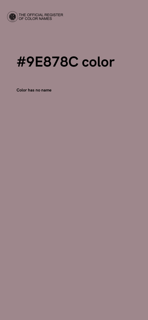 #9E878C color image