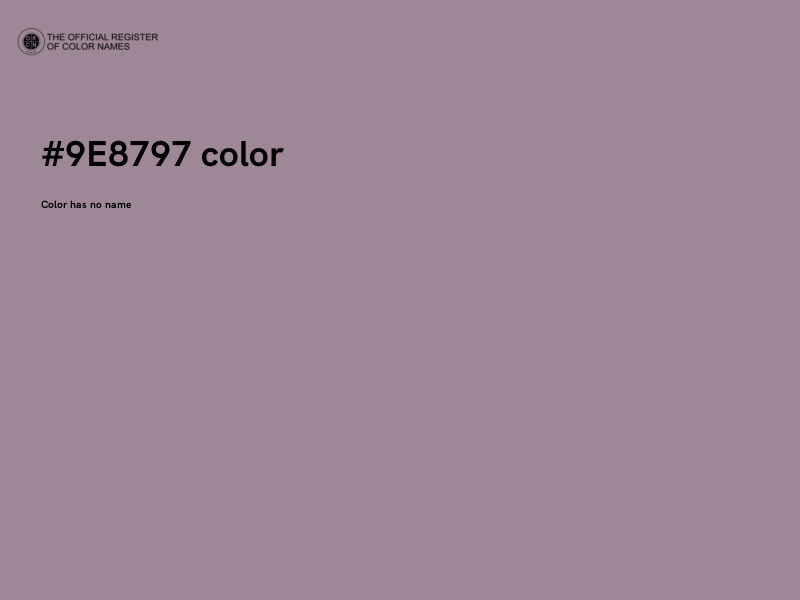 #9E8797 color image