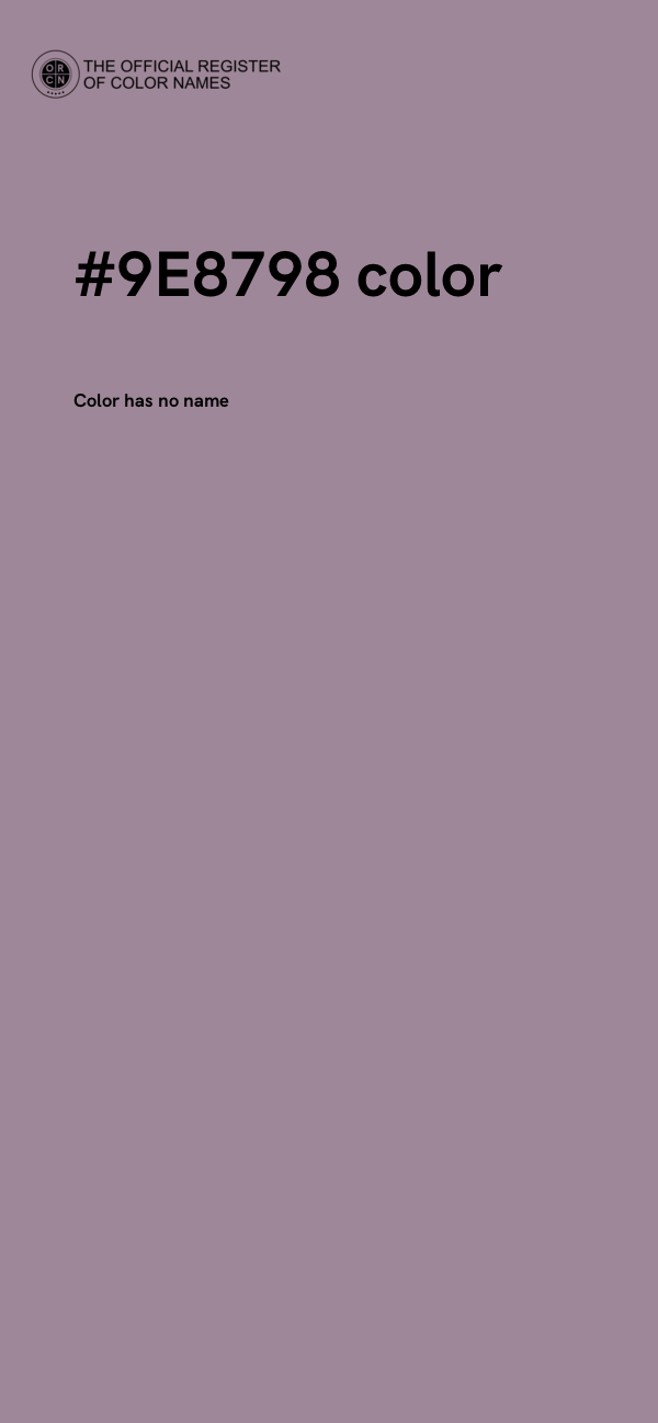 #9E8798 color image