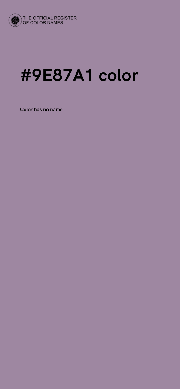 #9E87A1 color image