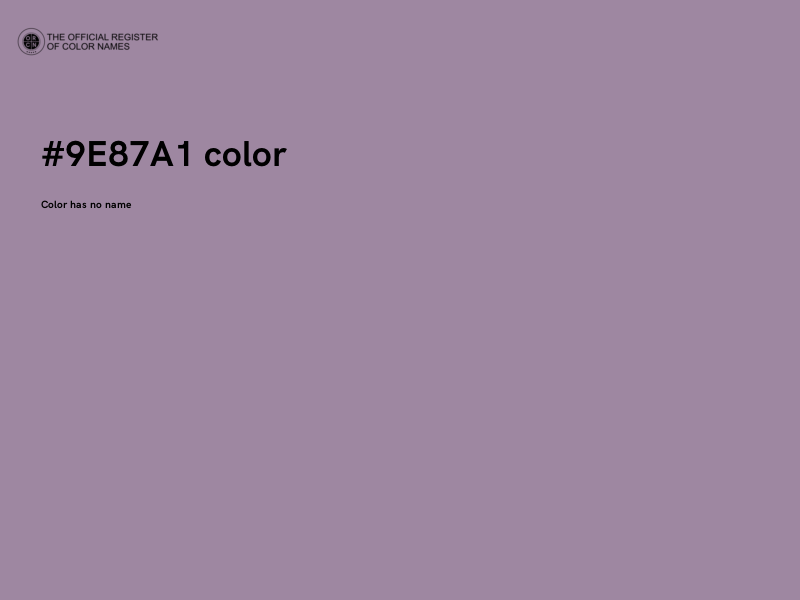 #9E87A1 color image