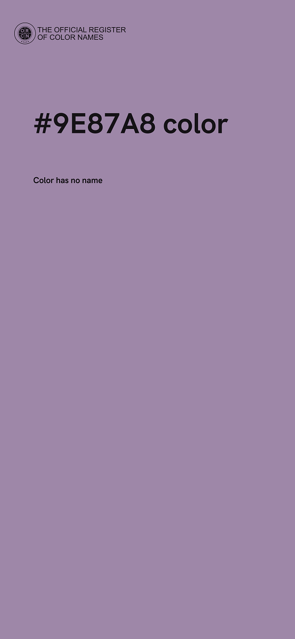#9E87A8 color image