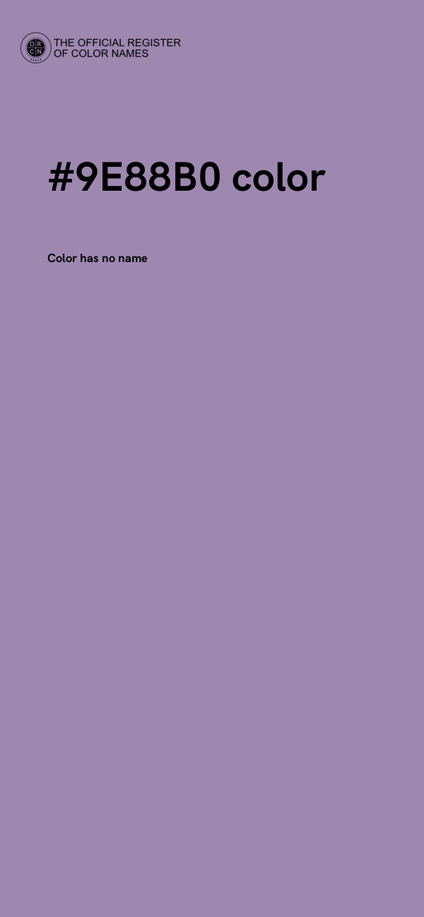 #9E88B0 color image