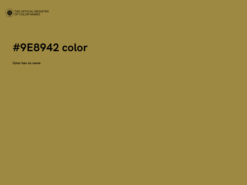 #9E8942 color image