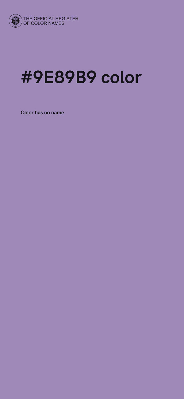 #9E89B9 color image