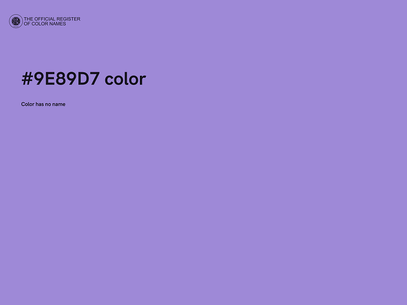 #9E89D7 color image