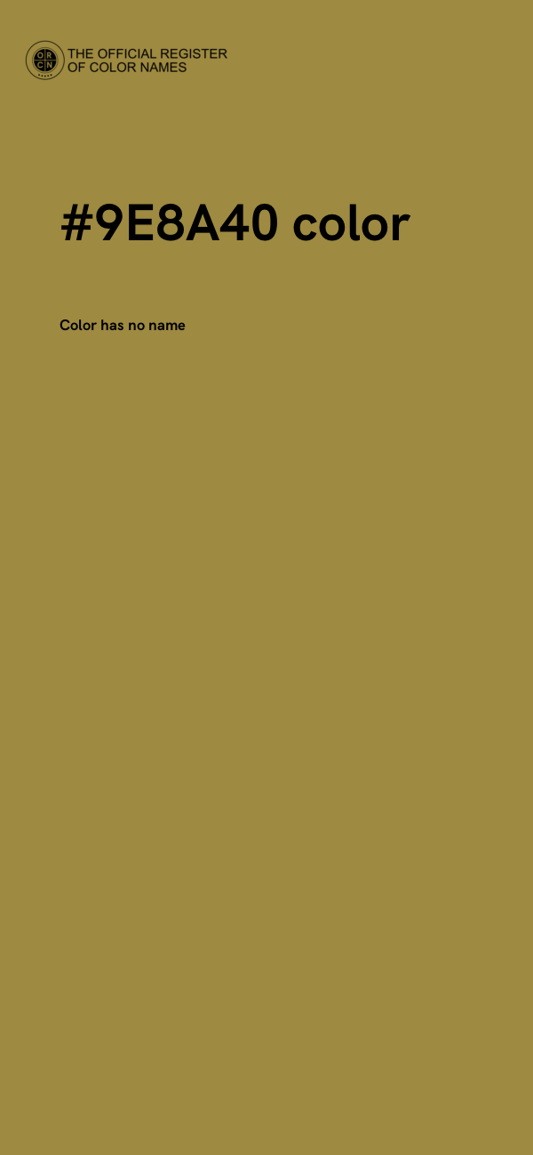 #9E8A40 color image