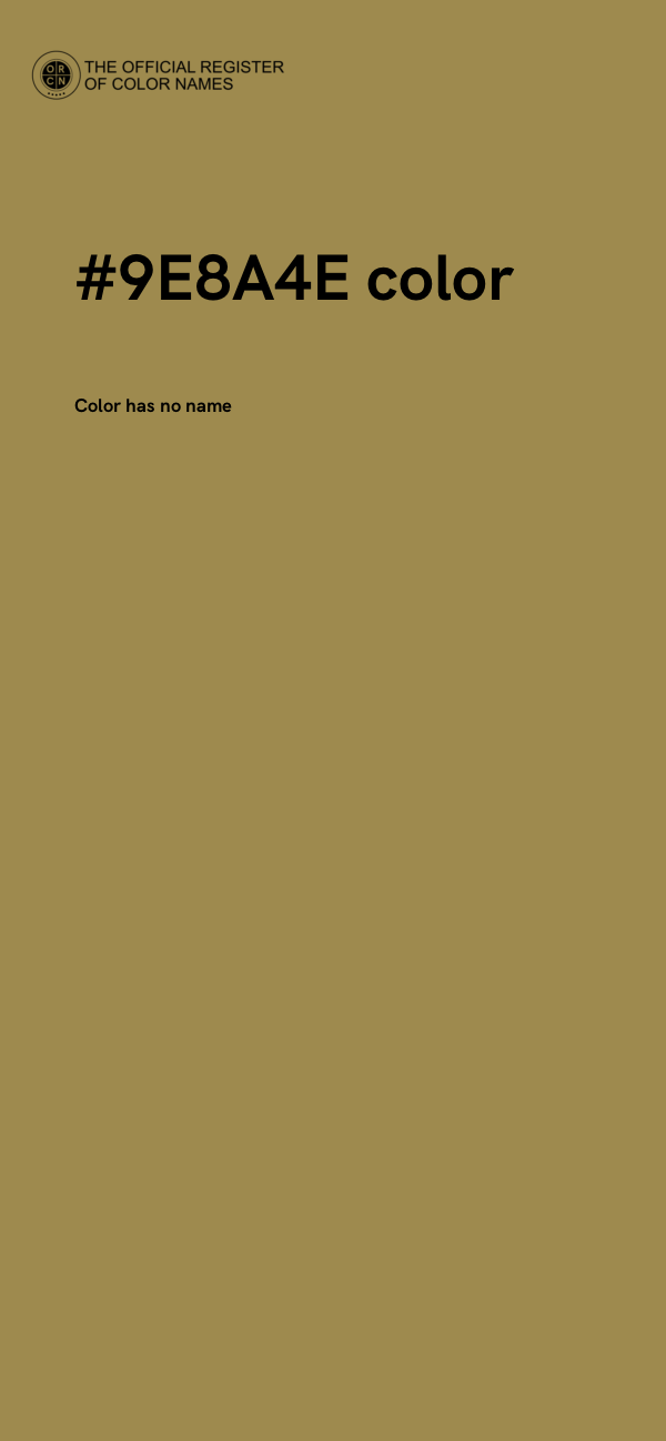 #9E8A4E color image