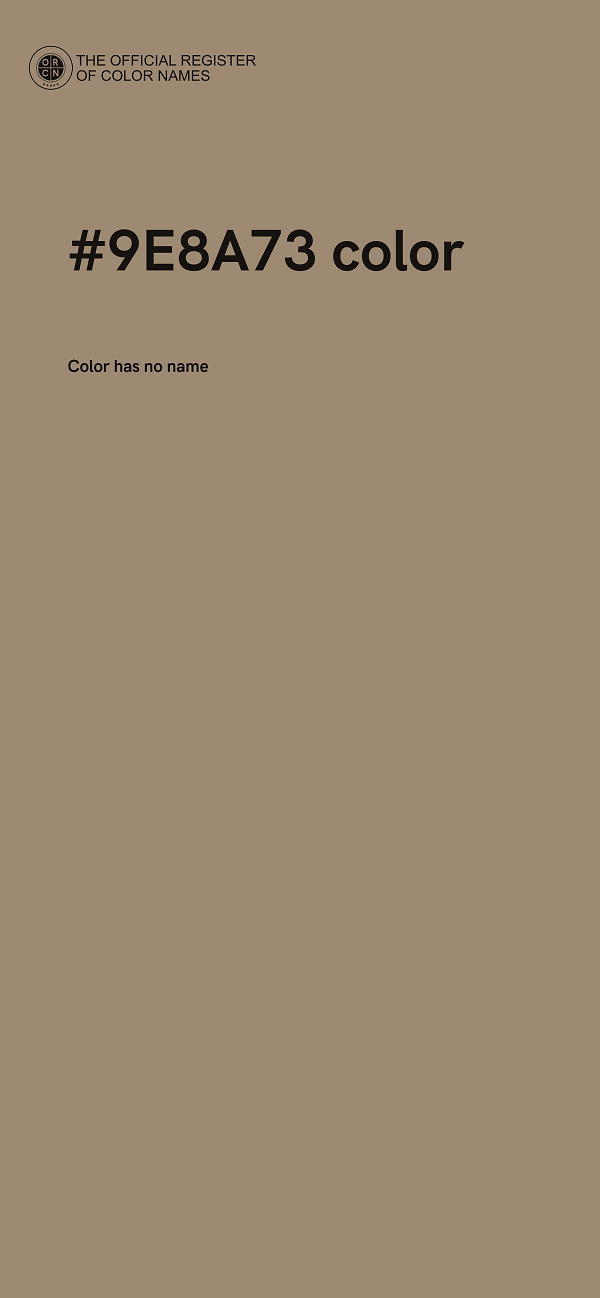 #9E8A73 color image
