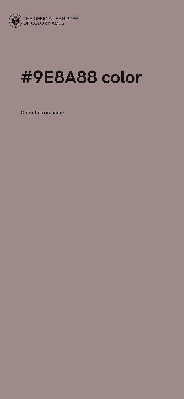 #9E8A88 color image