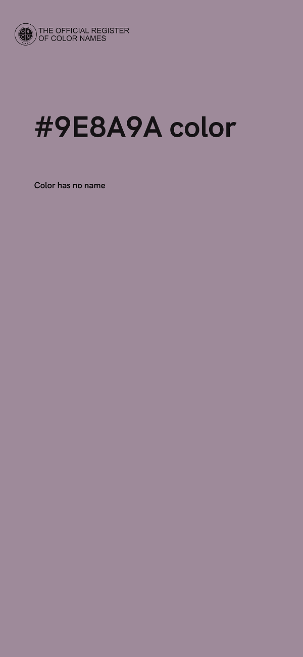#9E8A9A color image